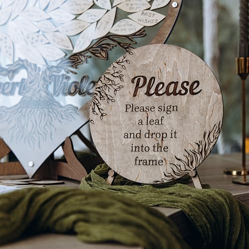 Wedding By Eli Tree Leaves Guest Book thumb #2