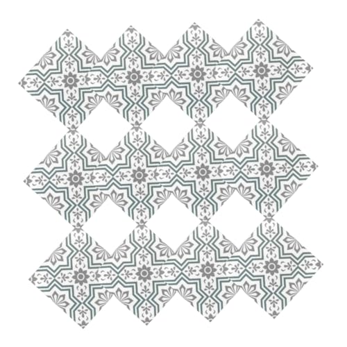 DIYEAH Adhesivos Autoadhesivos para Azulejos 3D Impermeables Forma de Vinilos Decorativos para Paredes de Cocina y Baño 12 Piezas Resistentes al Aceite para Decoración del Hogar