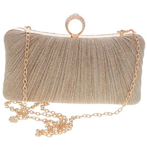 Pochette de Soirée Mariage pour Femme en Satin Or Idéale pour Fêtes et Cocktails