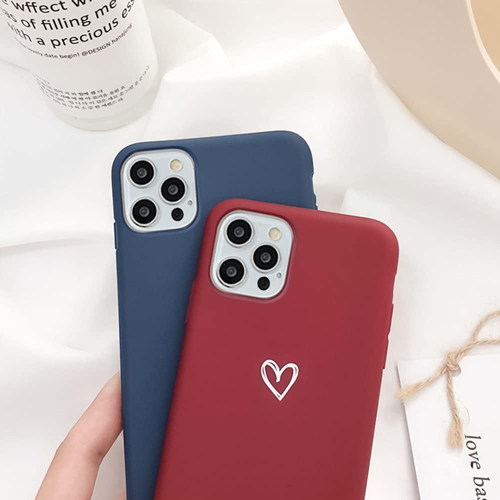 Ownest Compatible for iPhone 11 Pro Max Case for Soft Liquid Silicone Gold Heart Pattern Slim Protective Shockproof Case for Women Girls for iPhone 11 Pro Max-Red Wine