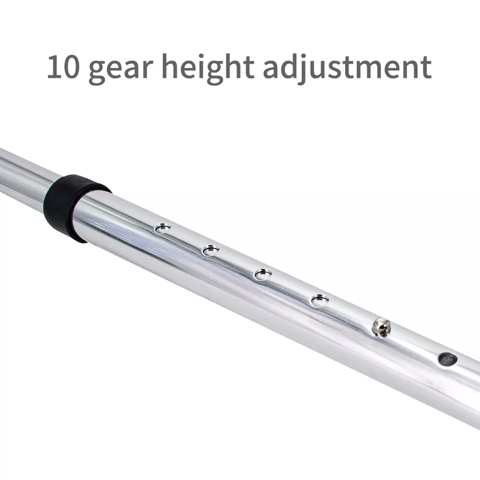 Muletas de Antebrazo para Adultos (1 Par), Muleta de Brazo Ergonómica y Liviana, Bastón de Aluminio Ajustable en Altura Negro, Soporta hasta 330 Lbs
