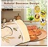 2Pcs Beeswax Bread Bags for Homemade Bread, Reusable Beeswax Bags for Sourdough, Cotton Waxed Bag with Sealed Zipper, Keeps Fresh Longer Food Storage Bag, 17 x 13in