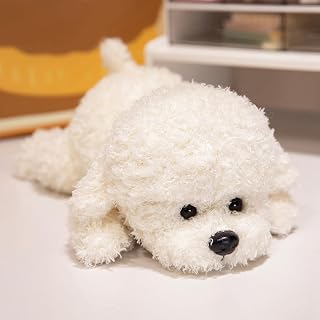 抱枕 手感柔和 有趣 毛绒玩具 布娃娃 贵宾犬 小 蓬松 抱枕 背 白色 书枕 安眠用品 侧卧枕 万圣节装饰 38cm 情人节 儿童用 生日