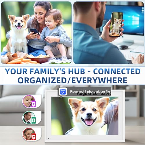 Calendar Digital 10.1 Inch, Digital Frame Combined Smart Touch Screen Electronic Wall Planner Family Organizer Chore for Family Schedules Gift for Mother Mom Women Grandpa - Image 6