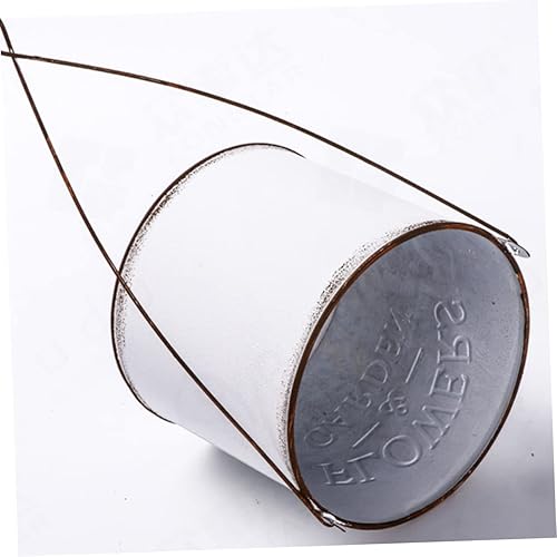 Miniatura 3 de Cabilock Maceta de hierro forjado, maceta colgante de hojalata, soporte para plantas montadas en la pared, decoración de puerta, maceta al aire