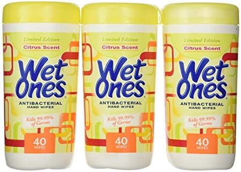 Antibacterial Hands Wipes, Citrus 40 Each (Value Pack of 3)