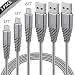 High Speed Micro USB Cable Cord Bynccea 3 Pack 1FT 3FT 6FT Android Cell Phone Charger Cables Nylon Braided Fast Charging Cords with Samsung S7 J7 LG HTC Motorola Kindle BlackBerry Nexus Xbox PS4 Gray