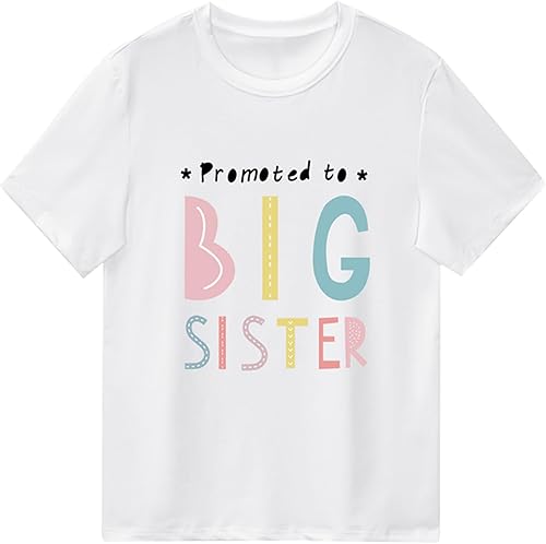 Camisetas para hermana mayor, camisetas para bebé, niña, con texto en inglés "Going to be a Big Sister", ropa de regalo novedoso para el verano