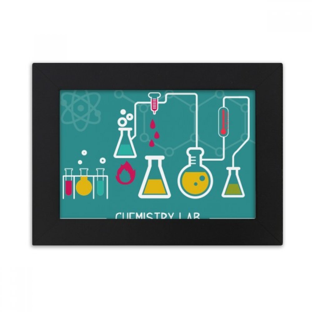Cadre photo noir Outil de réaction chimique peinture d'art de bureau 10x15 cm multicolore