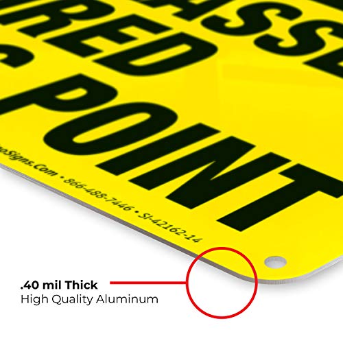 Sigo Signs SI-42162-14-40-FBM Caution Sign, Safety Glasses Required Beyond This Point Sign, 10X14 Inches thumb #5