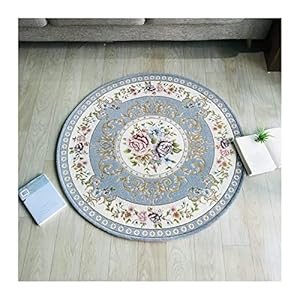 FYJK Rond Vintage Vloerkleed, Perzisch Bloemen Oosters Formeel Traditioneel Rond Vloerkleed, Makkelijk Schoon Te Maken…