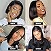 Beaushiny 4X4 Straight Short Bob Wig With Baby Hair HD Lace Front Pre Plucked Hairline Natural Black Brazilian Virgin Human 150 Density Glueless Closure Wigs For Women Daily Use, 8 Inch (Pack of 1)