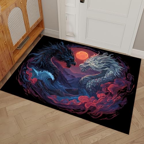 Felpudo atrapa-suciedad Yin Yang que evita resbalones en la entrada y ducha 4