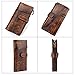 Women's RFID Blocking Clasp Wallet Vintage Hand Rubbing Wallets Organizer (Coffee)