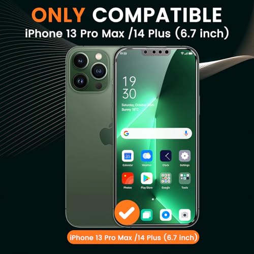 Image of Mr.Shield 360 True Privacy Screen Protector Tempered Glass Guard for iPhone 14 Plus and iPhone 13 Pro Max, 4-Way Anti-Spy with Easy Installation Kit, 9H Hardness, 3D Curved Edges, Case-Friendly
