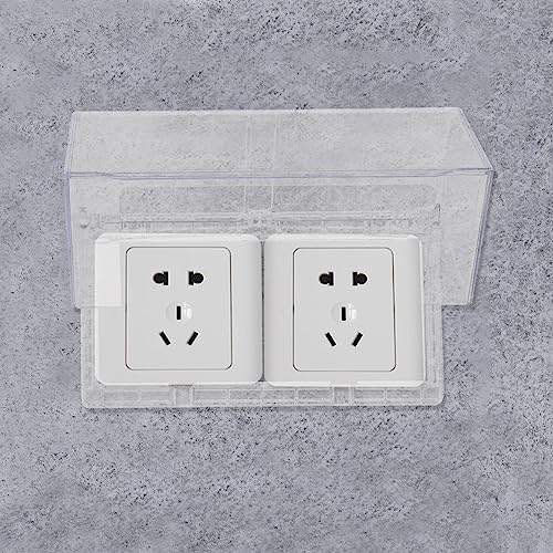 Cabilock Outdoor Socket Box Waterproof Plug Cover Socket Protective Case Home Use, Transparent Color, 20.2X12.1CM - Image 4