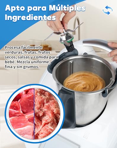 Miniatura 3 de Cuchillas De Repuesto Compatibles Con Thermomix Tm5 Tm6 Hoja En Acero Inoxidable Sus420 Con Junta De Sellado, Accesorio Duradero Para Robot De Cocina Para Vorwerk Bimby