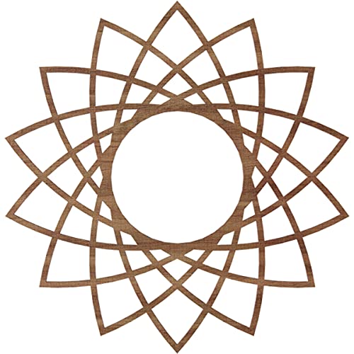 Image of Ekena Millwork 20 inchOD x 7 3 /4 inchID x 3 /8 inchT Eleanor Wood Fretwork Pierced Ceiling Medallion, Walnut