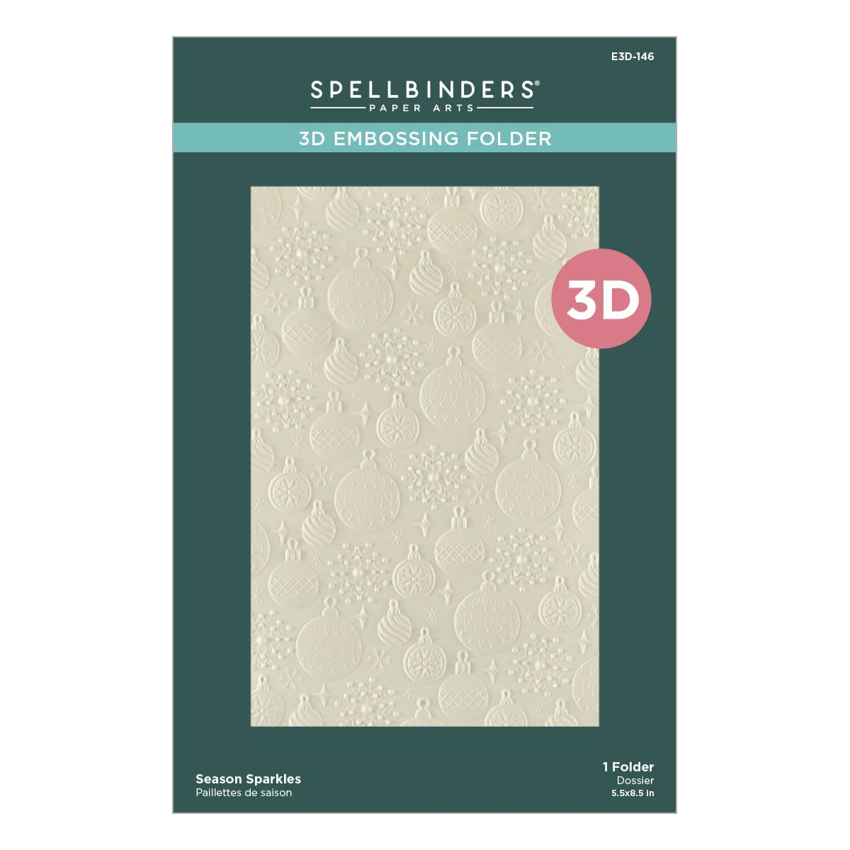 Season Sparkles 3D Embossing Folder from The Merry Mischief Collection