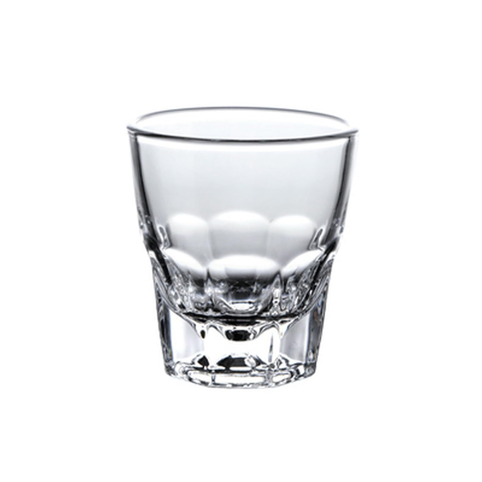 Vaso de vidrio templado de estilo europeo simple, exquisito y duradero, parte inferior gruesa de 150 ml (10 piezas)