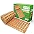 JASEON 8FT Straight Garden Pathway Walkway, Outdoor Roll Out Non-Slip Weather Resistant Wooden Walkway with Wire Rope Connection for Backyard, Beach, Wedding Party Pathways (8 FT)
