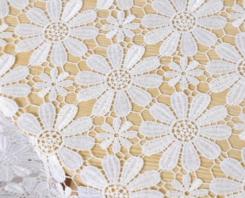 Chemin de table en dentelle blanche bohème à pompons pour décoration de table basse moderne - 4