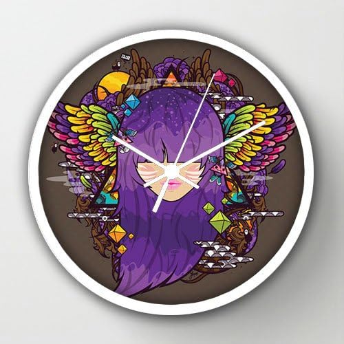 Timex Universal Indoor/Outdoor Clock Purple Haired Woman White Round