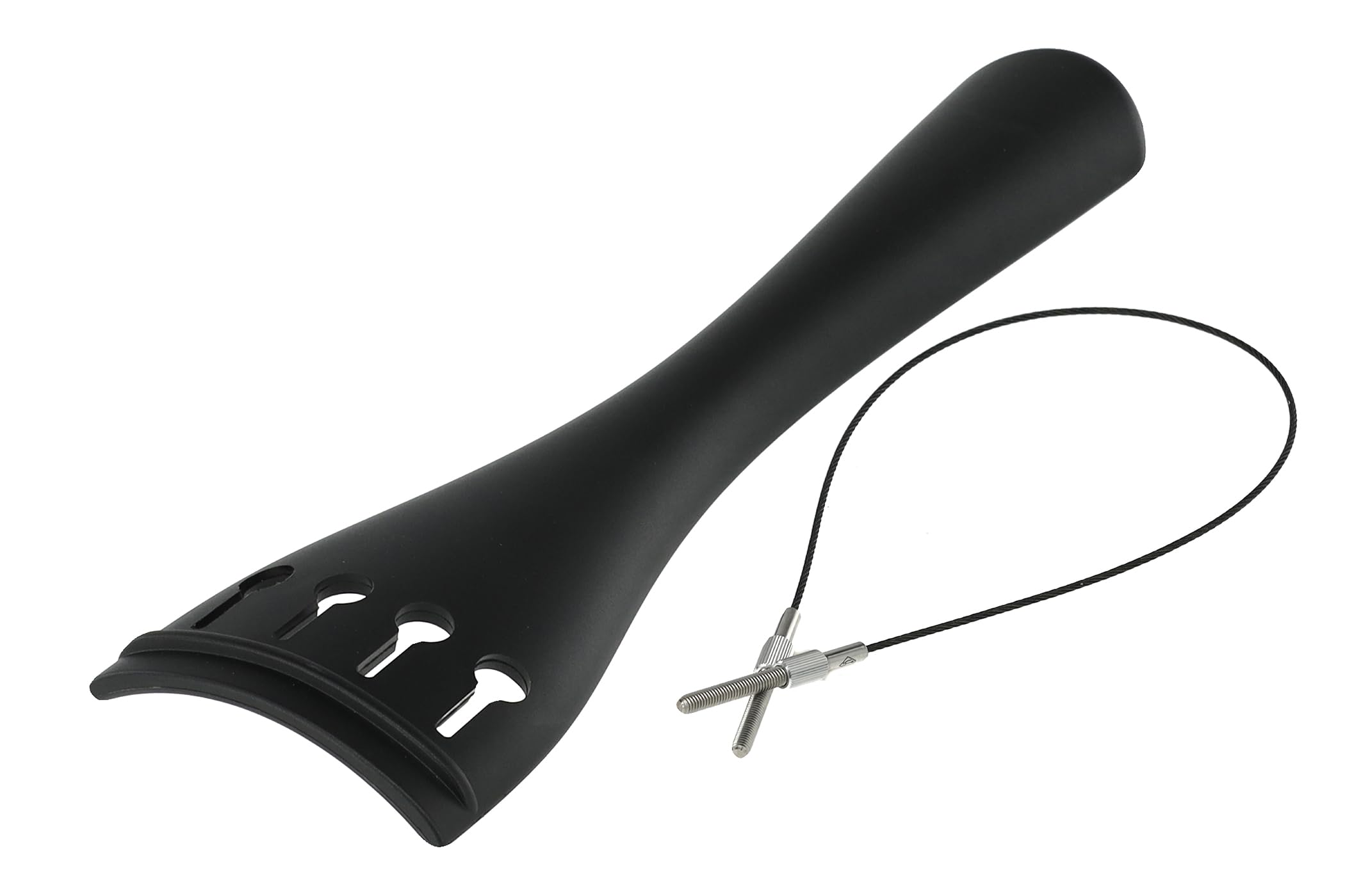 Wittner 265131 Cordal Contrabajo Ultra 1/2 - plástico de alta tecnología - ultraligero - forma de tulipán - con cordón de acero inoxidable - negro