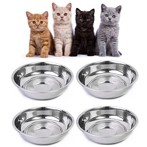 WG inc Stainless Steel Cat Bowl for Food Water Reliefs Whisker