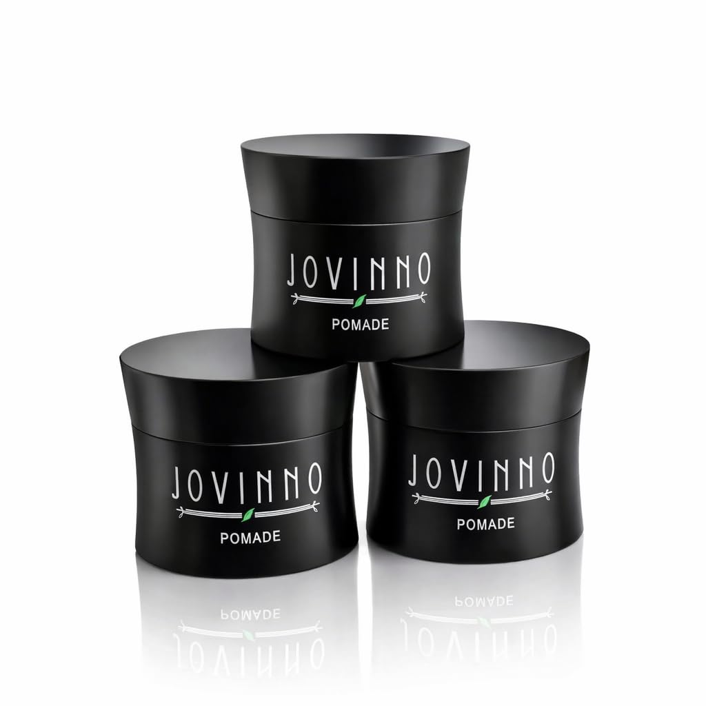 Jovinno Premium Natural Water Based Hair Styling Pomade - Matte Shine for thin to thick hair Medium to Strong Hold Clear Formula Made in France 1.7oz