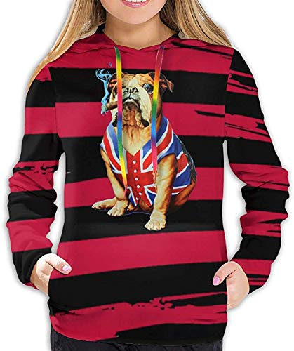Bulldog Paint Pattern Print Women's Sweatshirt