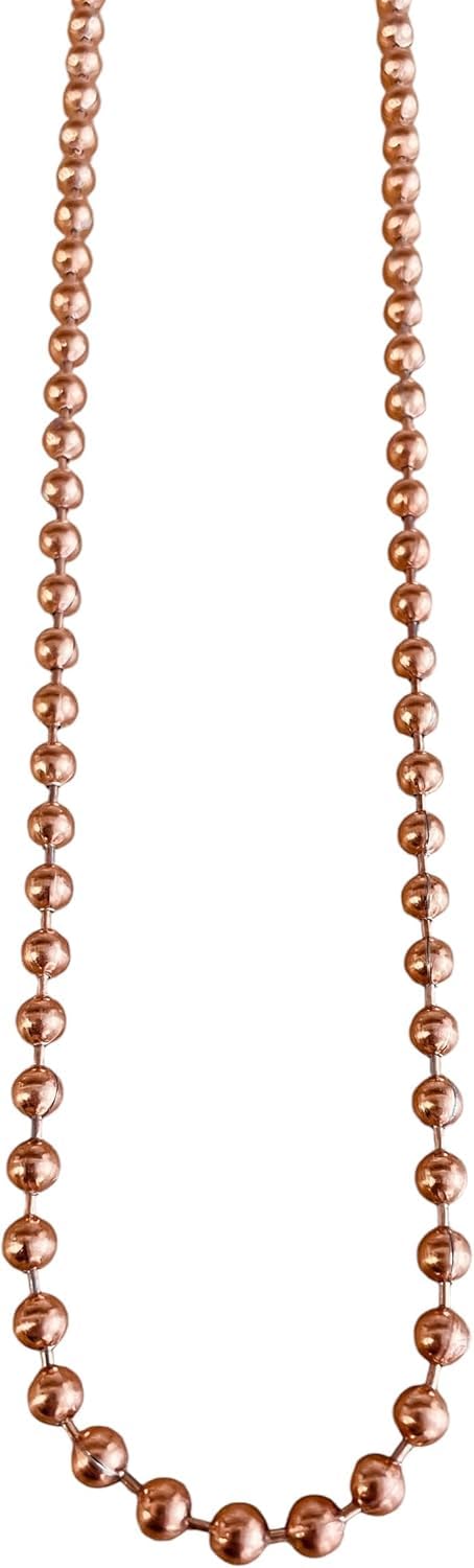 Premium Roller Blind Metal Beaded Pull Chain - Continuous Loop (25cm Drop, Copper Effect)