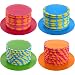 8 Pieces 11.6 Inch Party Hats Accordion Top Hats Fold Paper Hats for Costume Accessory Party Supplies
