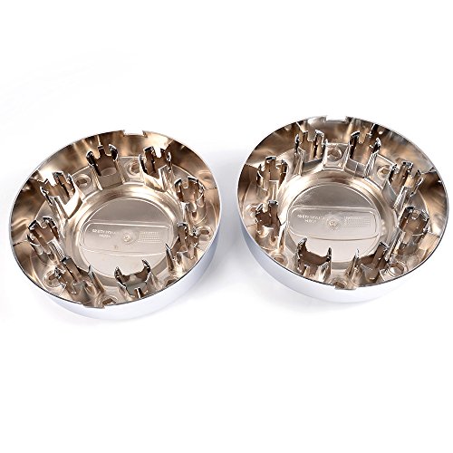 G-Plus Chrome Front Wheel Center Caps Replacement For Dodge Ram 3500 1-Ton Dually Truck 2011-2016 1 Pair #TOP7