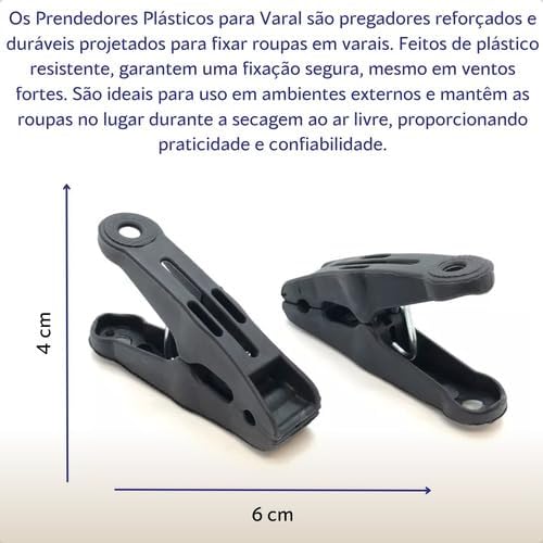 Kit 72 Prendedores Plástico Varal Roupa Pregador Reforçado SELLNEEDS