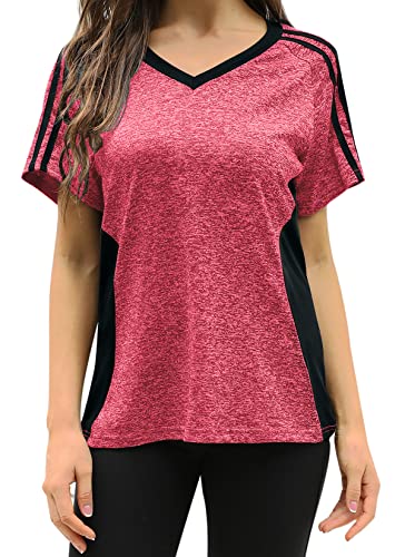 HOCOSIT-Womens-Workout-Shirts-Fast-Dry-Active-Wear-Yoga-Top-Sweat-Wcking-Clothes