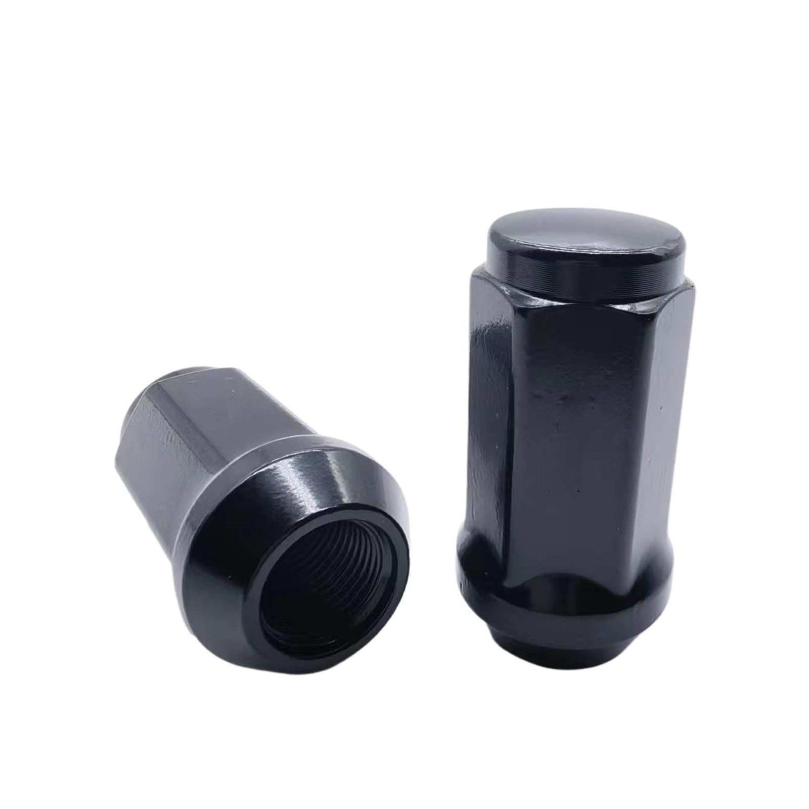 Nakrętki kół M14x1,5 czarne 19 mm sześciokątne 45 mm wysokie 60 stopni stożkowe nakrętki kół(Black 12pcs)