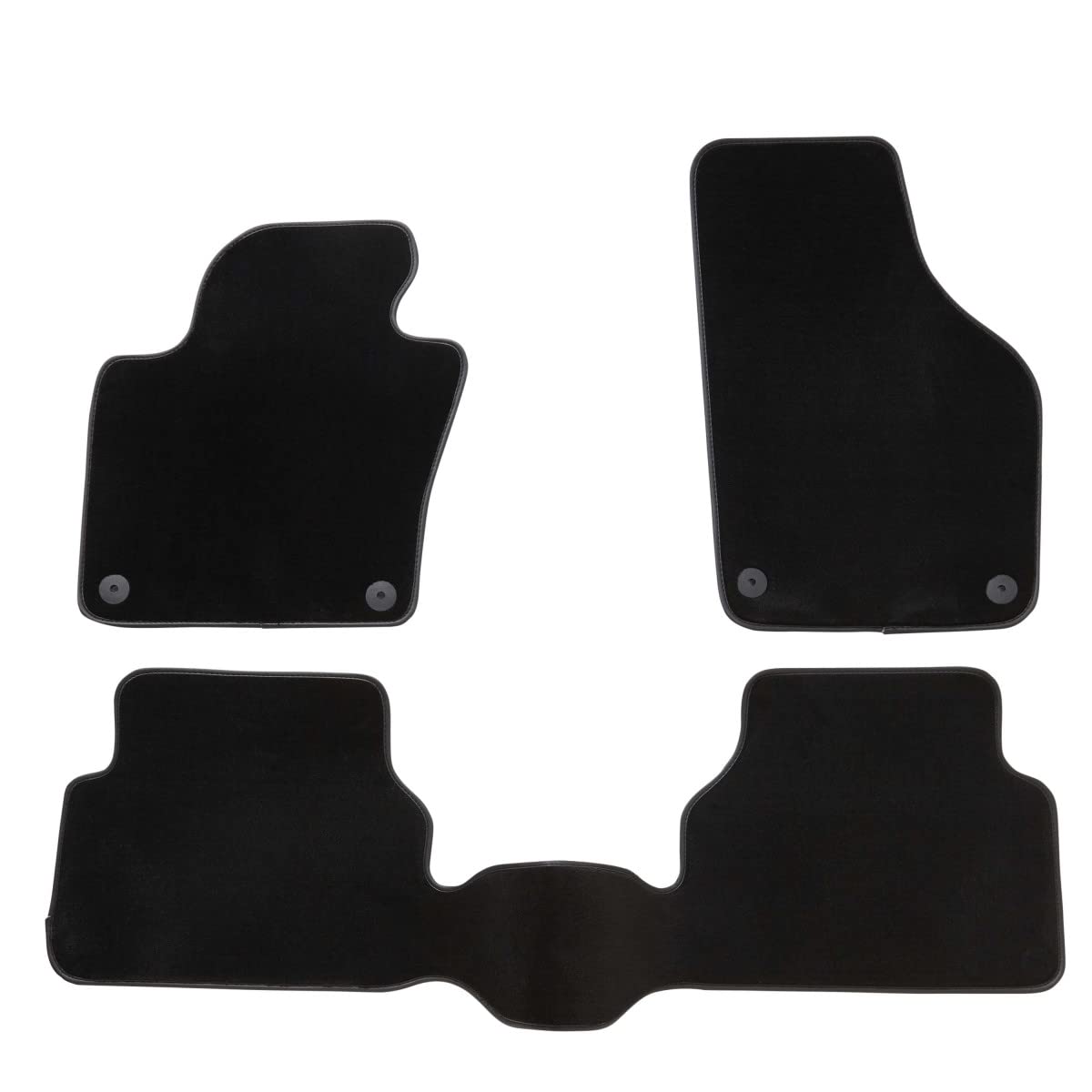 DBS Car floor mat - custom made - 3 pieces - anti-slip carpet 1000g/m² - Velours finish - range Luxe - steering wheel left - 1765158