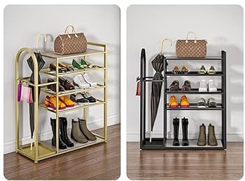 シューズラック3段斜面 下駄箱 靴箱 靴置き 靴収納ラック 傘掛けフック付き シューズラック3段斜面 下駄箱 靴箱 靴置き 靴収納ラック 傘掛け