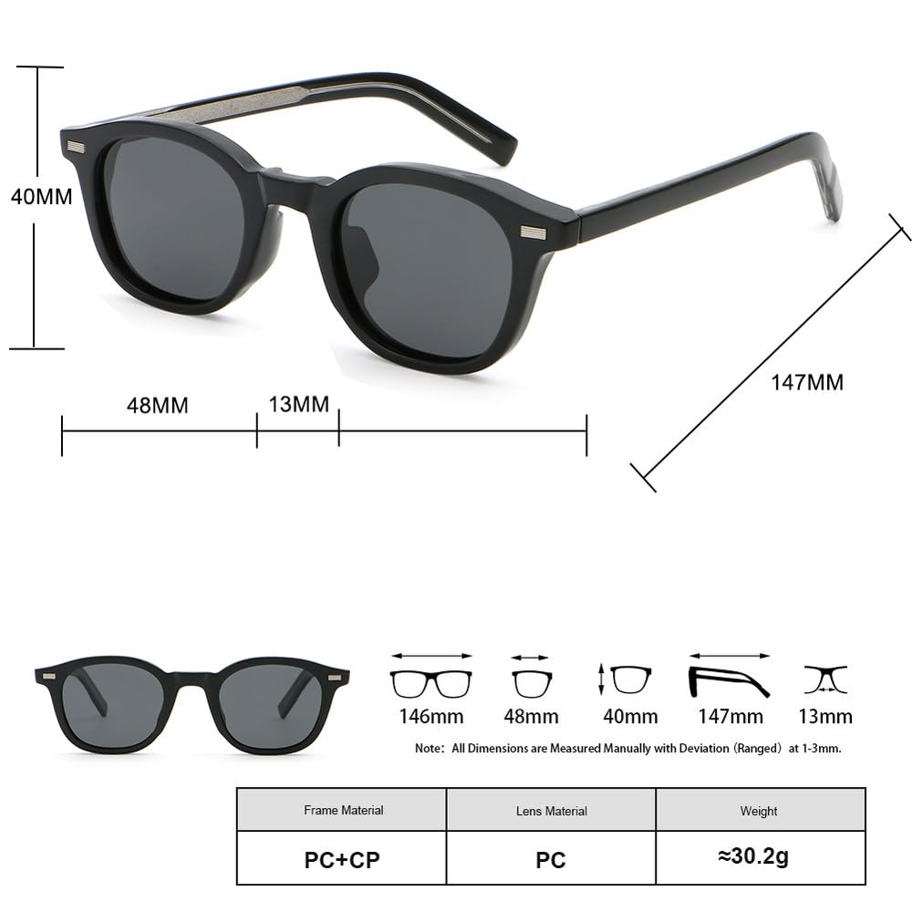 Gafas de sol polarizadas de moda para mujer, gafas de sol cuadradas unisex de acetato, color verde y gris, con protección UV400 para hombre