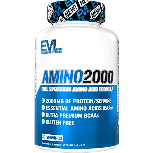 Evlution Nutrition Amino 2000 Capsules 2 Grams of Amino Acids