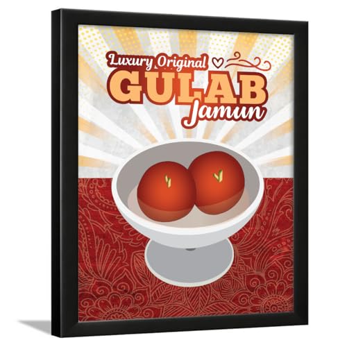 Image of Chaka Chaundh - Gulab jamun Quotes Frames - methai Quotes with Frames - sweet Quotess Wall Frames - dessert Quotess for Poster Decor - (14 X 11 Inches)