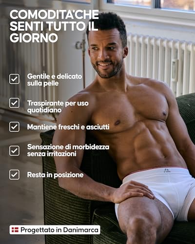 Danish Endurance Boxer Uomo In Bambù Ultra Morbido, Mutande Boxer Bamboo Comodi, Traspiranti, 3 Paia, Nero, L - 4