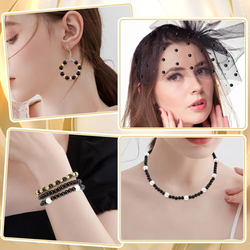Perles d'espacement noires 6mm DECYOOL pour fabrication de bracelets perles intercalaires bijoux - 8