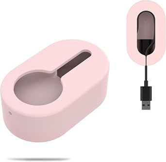 Charger Protector Cover for Oura Ring Gen3 Horizon,NOUKAJU Silicone Protector Cover,Cable Organizer,Silicone Charger Protector Cover for Oura Ring 3,Not ChargerPink