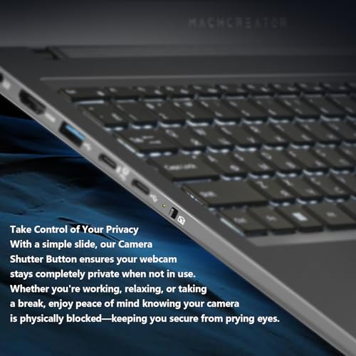 Machenike 17.3’’ Laptop, Intel Processor, 16GB DDR5 RAM, 512GB SSD, Backlit Keyboard, Large-Screen with 120Hz Refresh Rate, Perfect for Work, School, and Streaming, Windows 11 Home, Modern Grey - Thumbnail 6