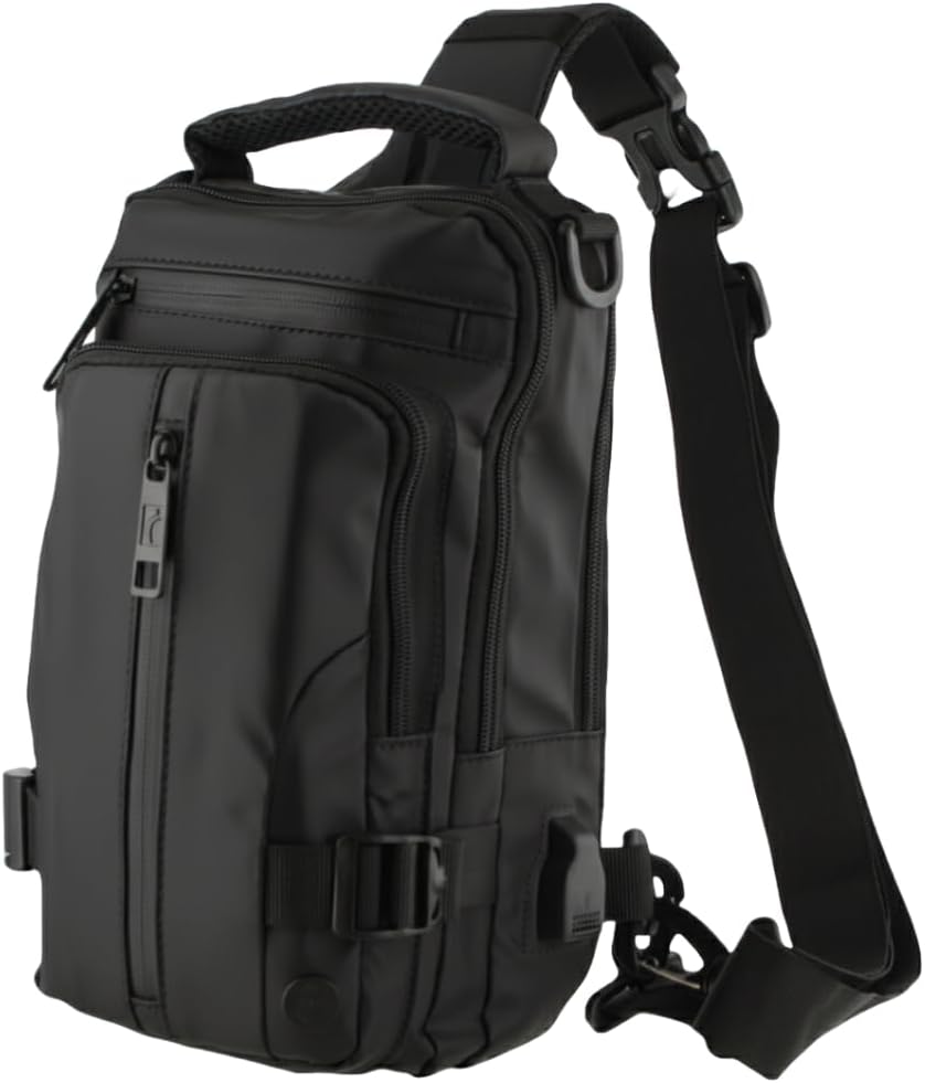 Crossbody Sling Bag - Shoulder Chest Bag with USB Charging Port