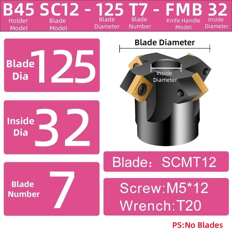 1 szt. B45 SC12-063T4 080T5 100T6 125T7 160T8 Frez CNC Uchwyt do tokarki z frezem trzpieniowym płytek węglikowych SCMT(SCMT120408-HM GPH15L)