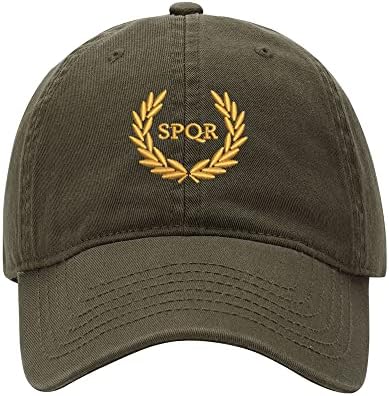 Baseball Cap Men SPQR Roman Empire Caesar Wreath Embroidered Washed Cotton Dad Hat Baseball Caps