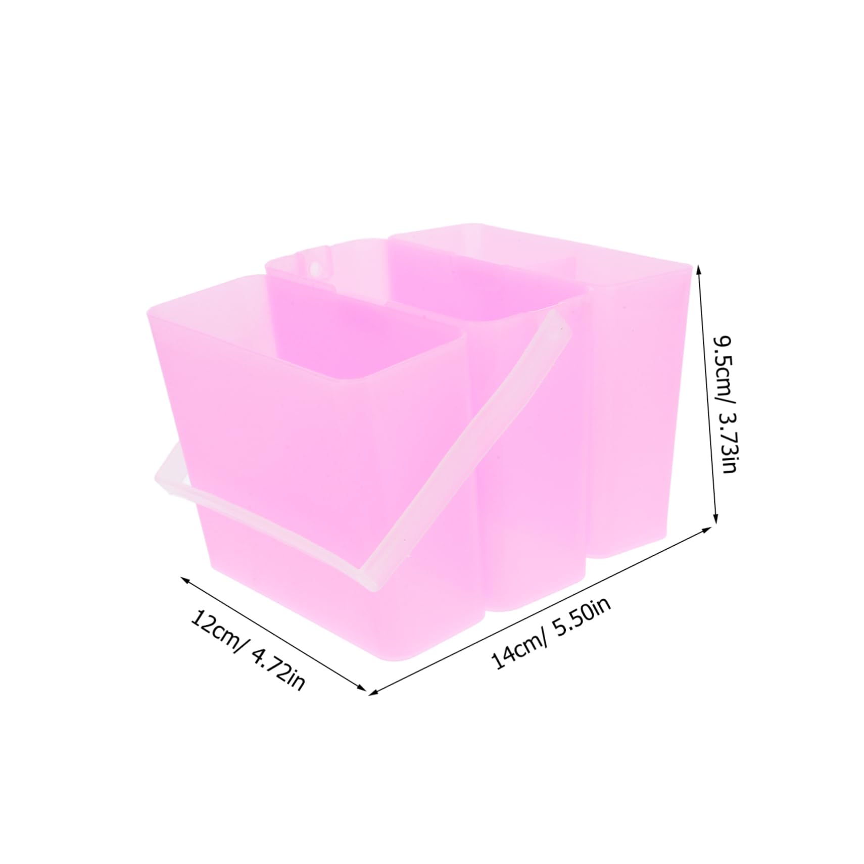 VILLCASE 3-in- Pen Washing Bucket Portable Square Paint Brush Washer Multi-functional Brush for Artists